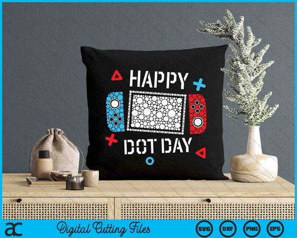 Happy Dot Day Gamers Boy Game Controller Polka Dot Kids SVG PNG Digital Cutting File