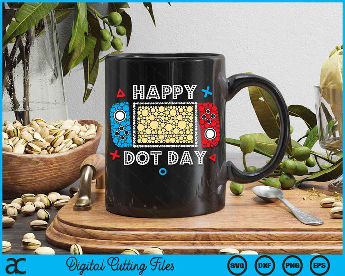 Happy Dot Day Gamers Polka Dot Game Controller SVG PNG Digital Cutting Files