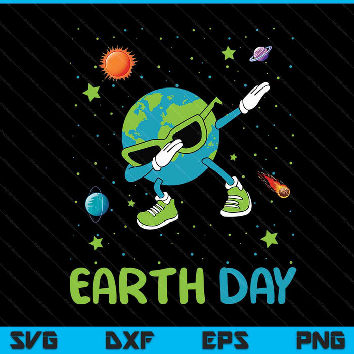 Happy Earth Day 2024 dab SVG cut file