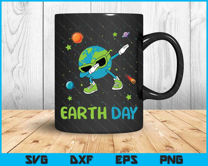 Happy Earth Day 2024 Funny Earth Day Kids Peuter Jongens Dab SVG PNG Digitale afdrukbare bestanden