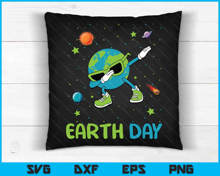Happy Earth Day 2024 Funny Earth Day Kids Peuter Jongens Dab SVG PNG Digitale afdrukbare bestanden
