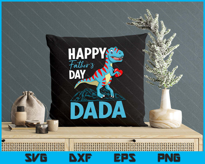 Gelukkige Vaderdag Dada Dino T-rex SVG PNG digitale snijbestanden