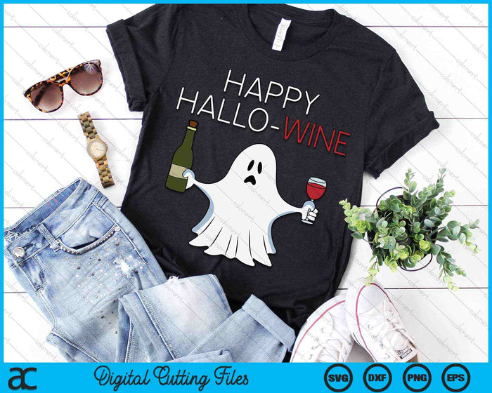 Happy Hallo WINE Halloween Wine SVG PNG Digital Cutting Files