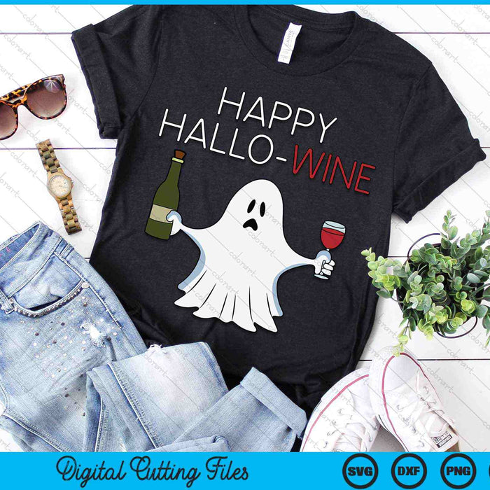 Happy Hallo WINE Halloween wijn SVG PNG digitale snijbestanden