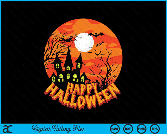 Happy Halloween Apparel SVG PNG Digital Cutting Files