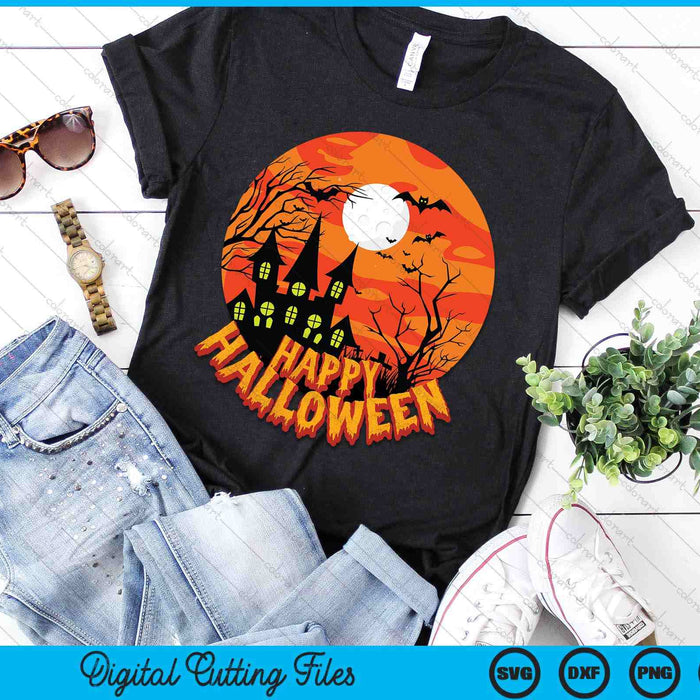 Happy Halloween Apparel SVG PNG Digital Cutting Files