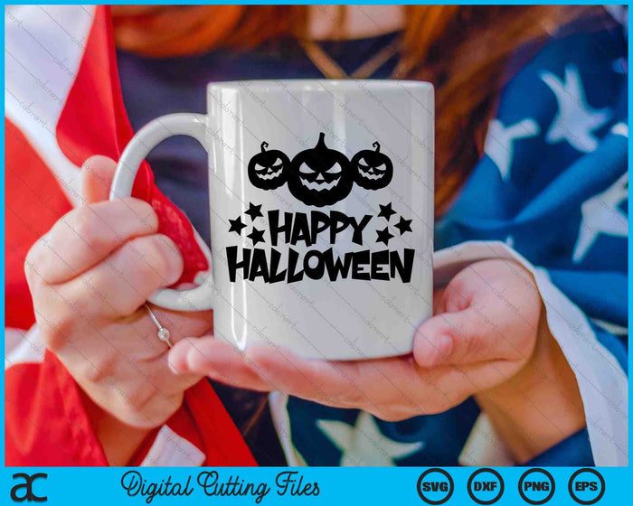 Happy Halloween Cute Halloween Decor Pompoenen SVG PNG Digitale Snijbestanden