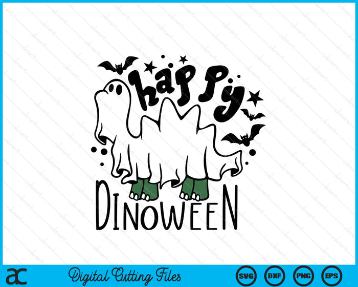 Happy Halloween Dinosaur Dinoween SVG PNG Digital Cutting Files