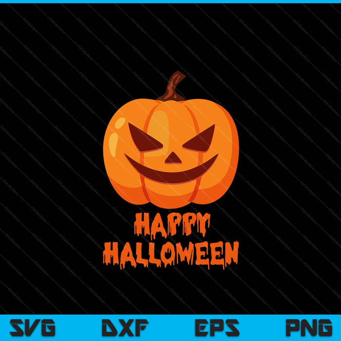 Happy Halloween for men and women pumpkin SVG cut file