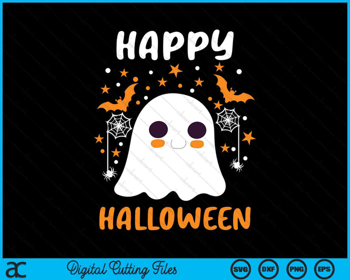 Happy Halloween Funny Halloween Ghost Cute For Women SVG PNG Digital Cutting Files