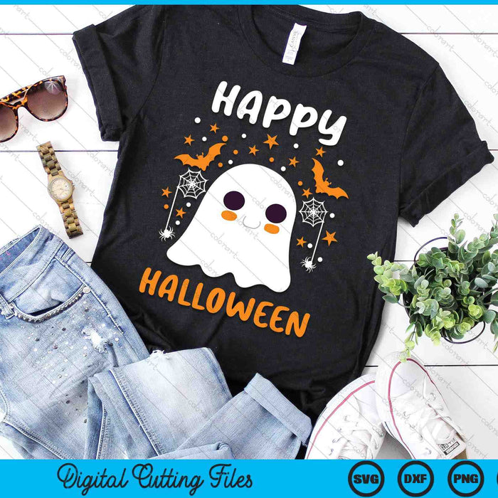 Happy Halloween Funny Halloween Ghost Cute For Women SVG PNG Digital Cutting Files