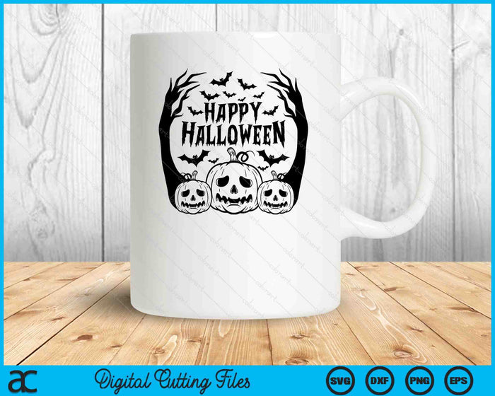 Happy Halloween Pumpkin SVG PNG Digital Cutting Files