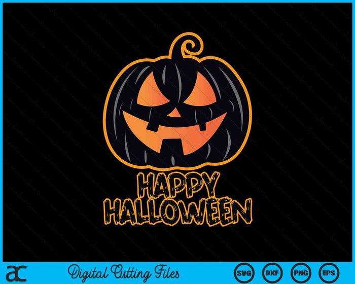 Happy Halloween Pompoen Halloween SVG PNG Digitale Snijbestanden