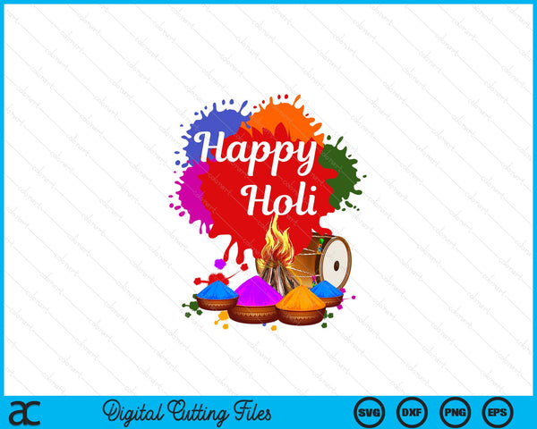 Happy Holi Men Women Family Kids Cool Holi Festival Outfit SVG PNG Digital Printable Files