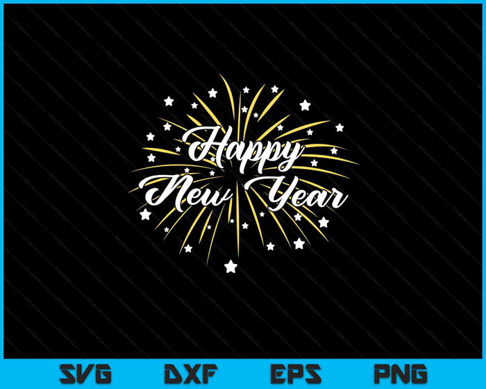 Happy New Year SVG PNG Digital Cutting Files