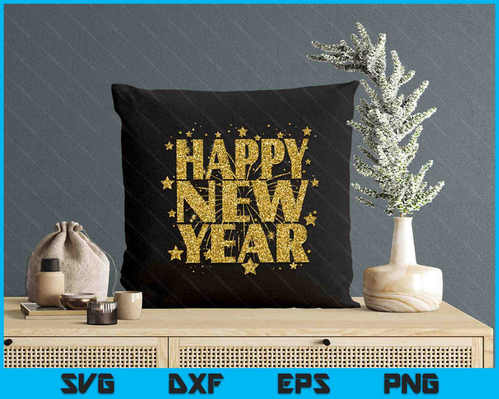 Happy New Year 2025 New Years Eve Party Countdown Fireworks SVG PNG Digital Printable Files