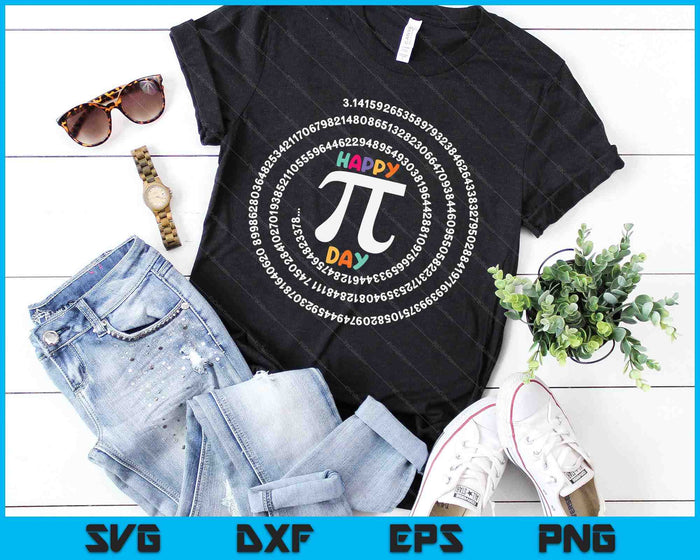 Happy Pi Day 3.14 Wiskundeleraar Cadeau Spiraal Pi Dag SVG PNG Digitale afdrukbare bestanden