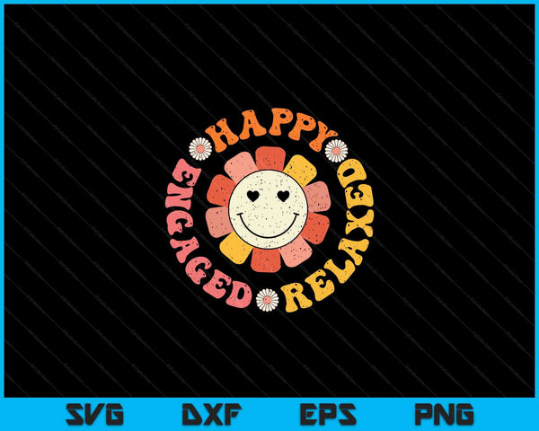 Happy relaxed engaged aba BCBA behavioral health technician SVG cut file