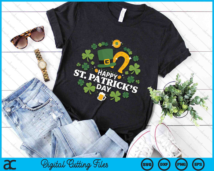 Happy St. Patricks Day Shamrock Irish SVG PNG Digital Cutting Files