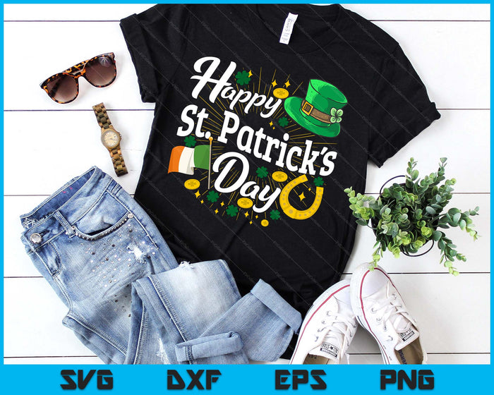 Happy St. Patricks Day Shamrock Irish Saint Patricks Day SVG PNG Digital Printable Files