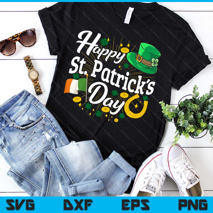 Happy St. Patricks Day Shamrock Irish Saint Patricks Day SVG PNG Digital Printable Files