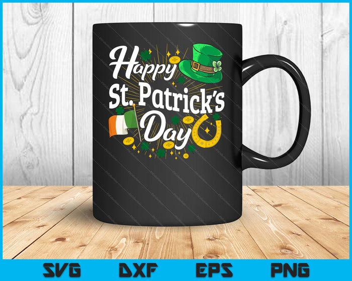 Happy St. Patricks Day Shamrock Irish Saint Patricks Day SVG PNG Digital Printable Files