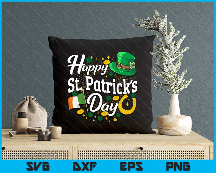 Happy St. Patricks Day Shamrock Irish Saint Patricks Day SVG PNG Digital Printable Files