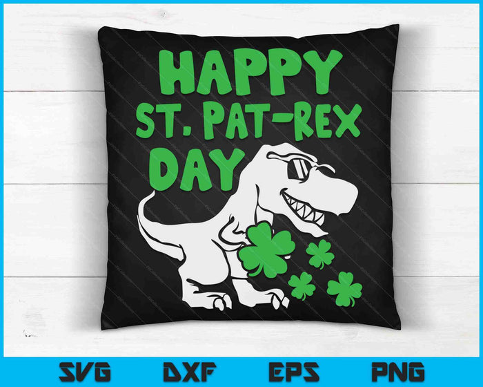 Happy St Pat Rex Day St Patricks Dinosaur Toddler Boys SVG PNG Digital Printable Files