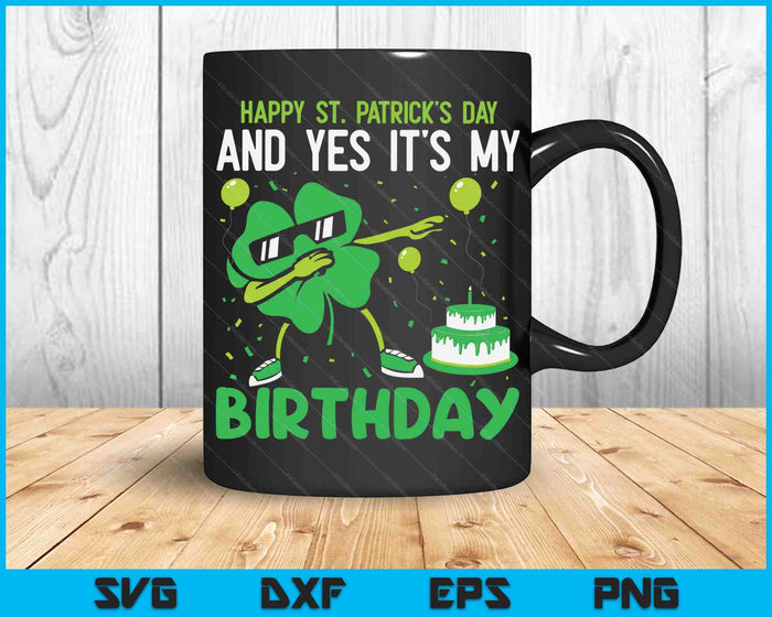 Happy St Patricks Day verjaardag Kabouter Bday Party Boys SVG PNG digitale afdrukbare bestanden