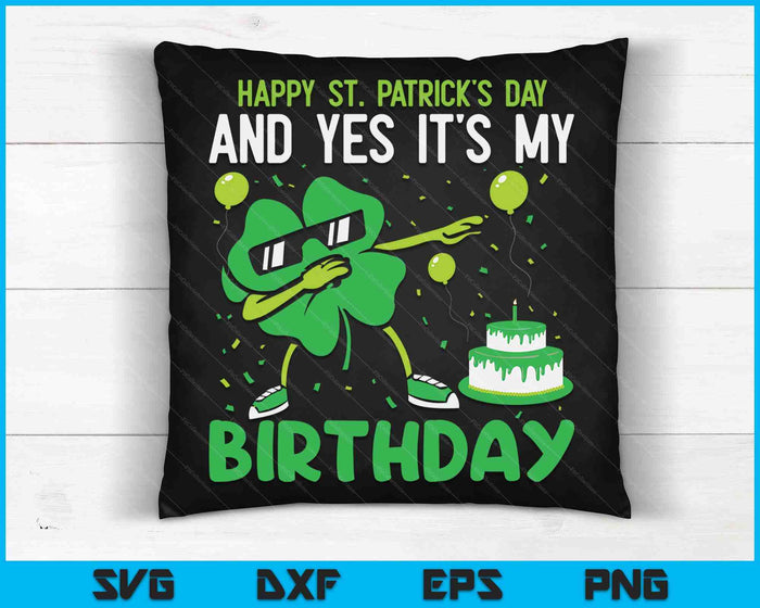 Happy St Patricks Day verjaardag Kabouter Bday Party Boys SVG PNG digitale afdrukbare bestanden