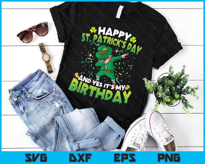 Happy St Patricks Day It's My Birthday Bday Kids Boys Girls SVG PNG Digital Printable Files