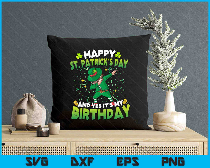 Happy St Patricks Day It's My Birthday Bday Kids Boys Girls SVG PNG Digital Printable Files