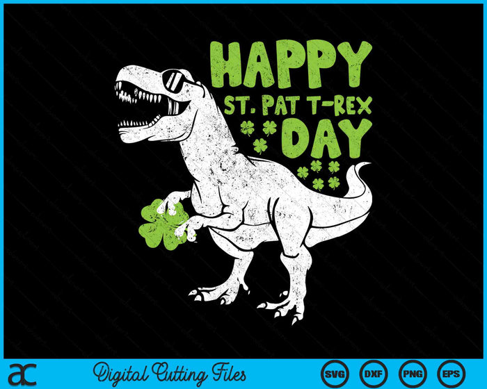 Happy St Patricks Trex Day Dino SVG PNG Digital Printable Files