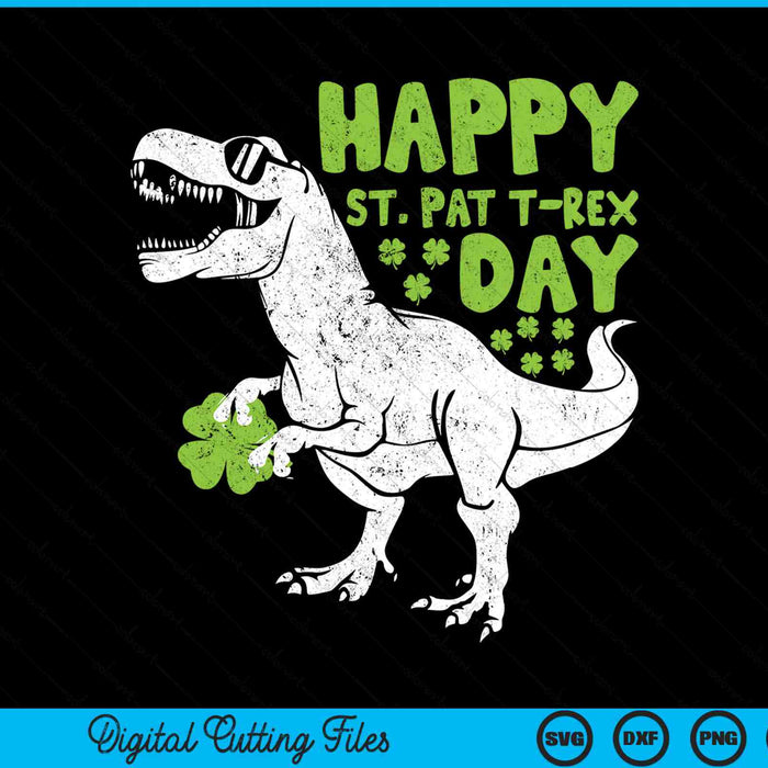 Happy St Patricks Trex Day Dino SVG PNG Digital Printable Files