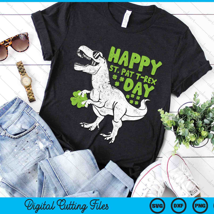 Happy St Patricks Trex Day Dino SVG PNG Digital Printable Files