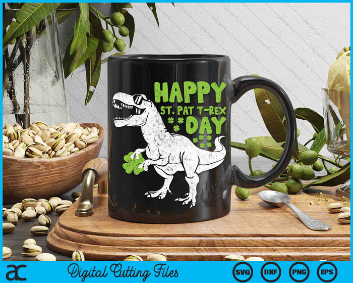 Happy St Patricks Trex Day Dino SVG PNG Digital Printable Files