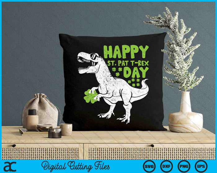 Happy St Patricks Trex Day Dino SVG PNG Digital Printable Files