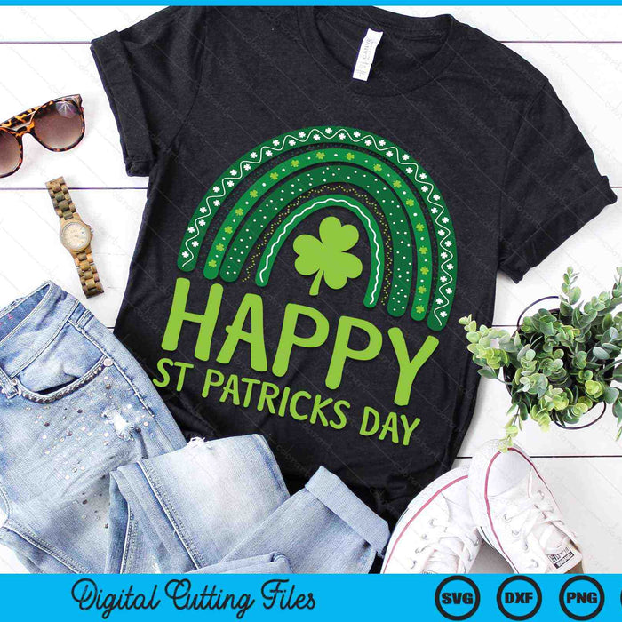 Happy St Saint Patrick's Day Rainbow SVG PNG Digital Files