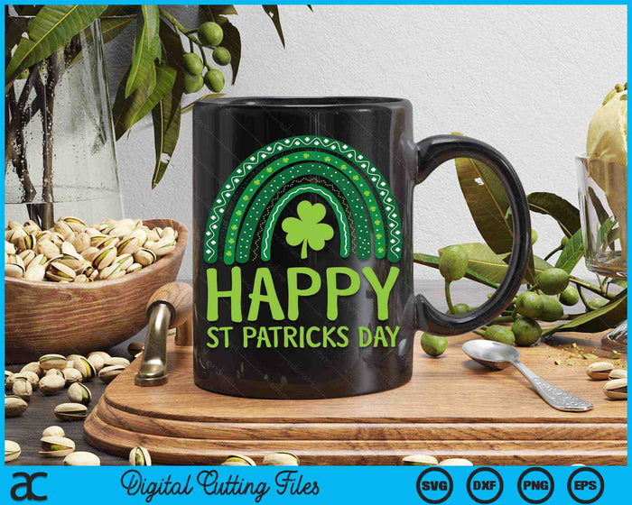 Happy St Saint Patrick's Day Rainbow SVG PNG Digital Files