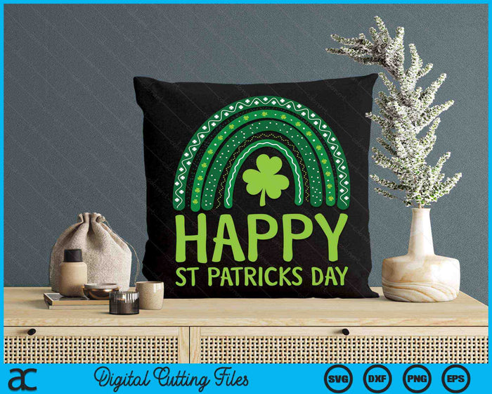 Happy St Saint Patrick's Day Rainbow SVG PNG Digital Files