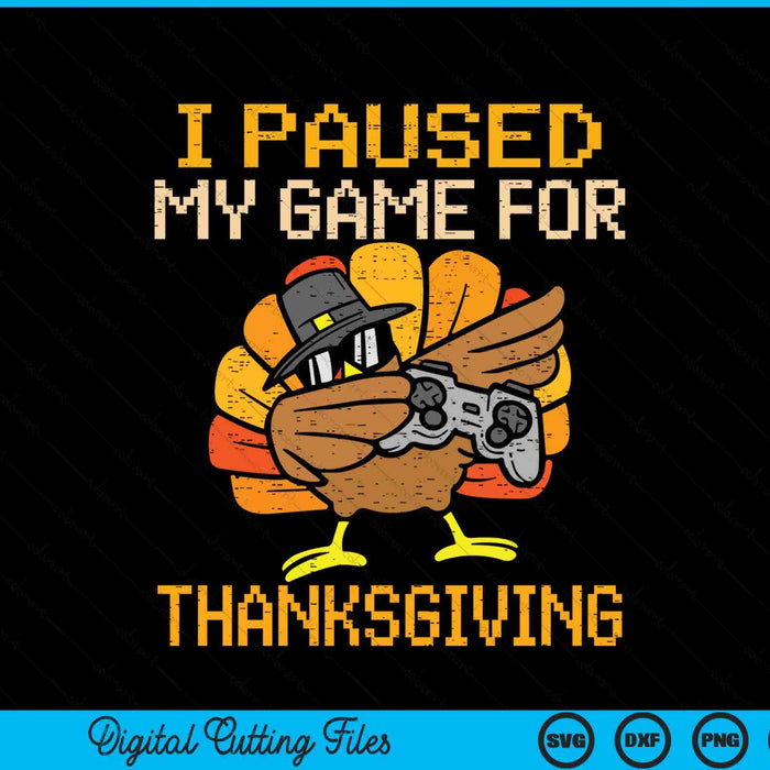 Happy Thanksgiving dabbing gamer turkey SVG cut file