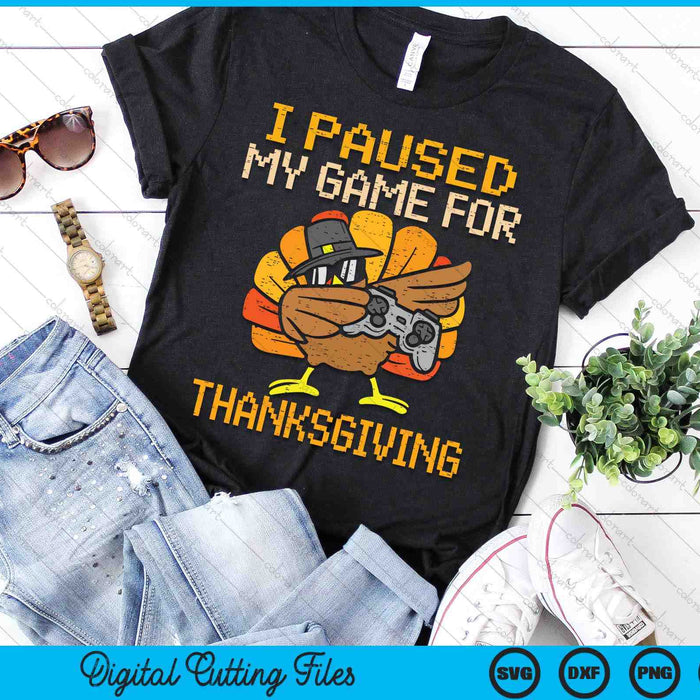 Happy Thanksgiving Dabbing Gamer Turkey SVG PNG Digital Cutting File