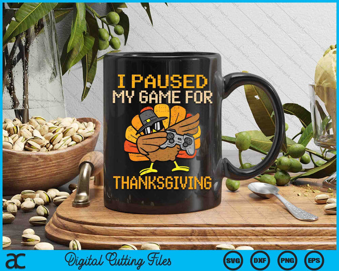 Happy Thanksgiving Dabbing Gamer Turkey SVG PNG Digital Cutting File