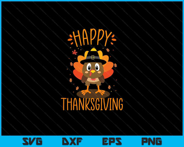 Happy Thanksgiving For Turkey Day Family Dinner SVG PNG Digital Cutting Files