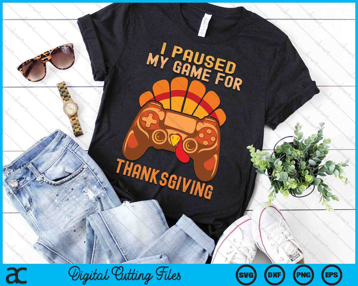 Happy Thanksgiving Gaming Fall Turkey Gamer SVG PNG Digital Printable Files