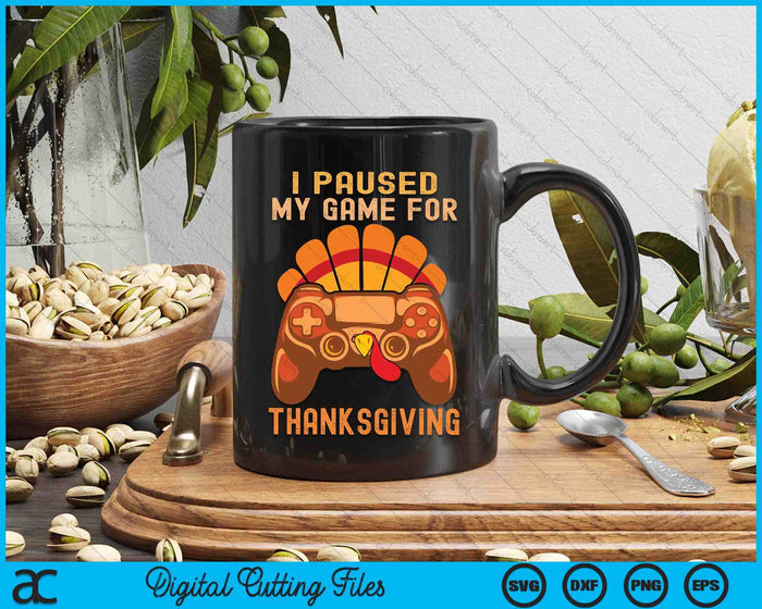 Happy Thanksgiving Gaming Fall Turkey Gamer SVG PNG Digital Printable Files