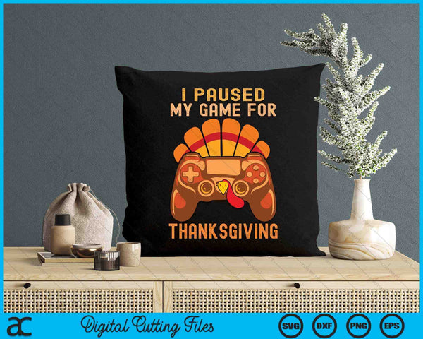 Happy Thanksgiving Gaming Fall Turkey Gamer SVG PNG Digital Printable Files