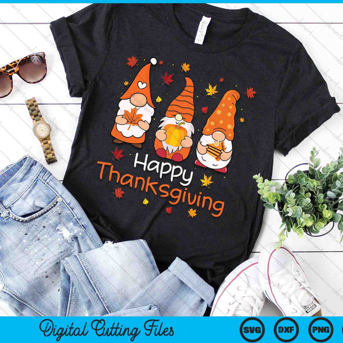 Happy Thanksgiving Gnome Gnomies Family SVG PNG Digital Printable Files