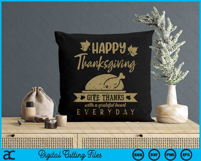 Happy Thanksgiving Retro Vintage SVG PNG Digital Cutting Files