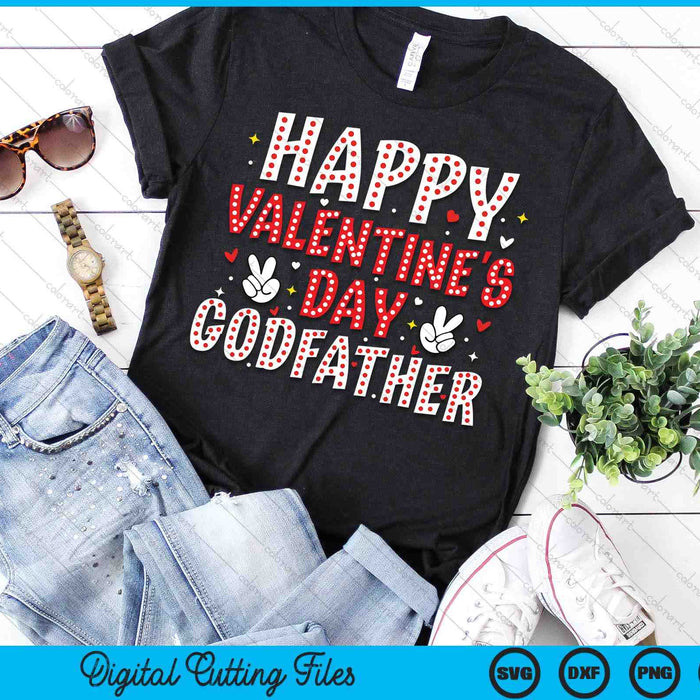 Happy Valentines Day Godfather Heart Love Valentine SVG PNG Digital Printable Files